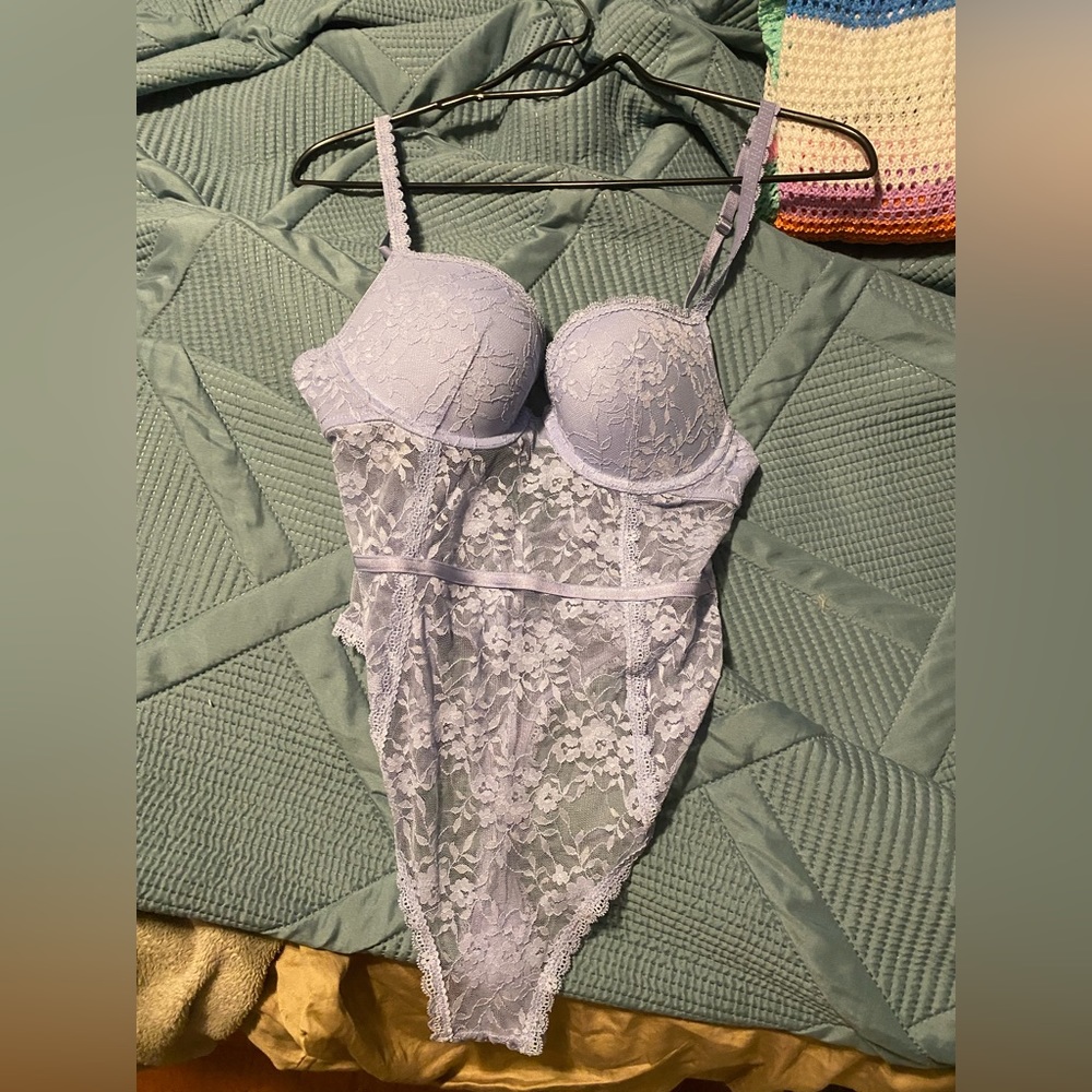 Forever 21 Purple Lace Bodysuit
